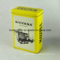 Kundenspezifische Metall-Zinn-Box für Tee mit rechteckiger Form